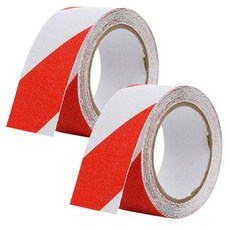 모모이츠 논슬립 미끄럼방지 테이프, 2개, 화이트&레드