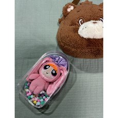 可愛飛天小女警兔子造型玩偶，柔軟舒適，精緻細節，多功能用途, 扮兔花花+收納透明袋, 1個