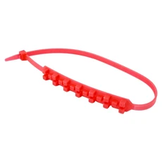 스노우체인스노우 체인이 있는 타이어 미끄럼 방지 벨트 겨울 및 재사용 가능한 타이 오토바이 자전거 도, 02 A Red 1pcs