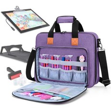 A4 라이트 패드 전용 보호 수납 가방 블랙 다이아몬드 페인팅 박스 및 도구 케이스, Purple