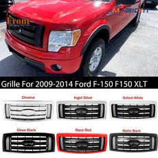 포드 F150 전면 상단 범퍼 그릴 F-150 XLT STX 09-14 호환, 중국 본토, 크롬