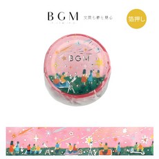 BGM 和紙膠帶 流星之夜觀星系列 燙金手帳裝飾, 1個