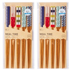 Miltime 日本花紋筷子, 2個, 5雙筷子, 浴衣阿索比