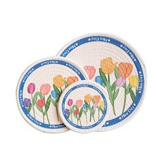 廚房用品C7D 北歐風棉繩編織隔熱餐墊, 1個, A款,小號 直徑約 12cm