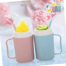 (2개)슬러시 메이커 슬러쉬 기계 연핑크 연블루, 슬러시메이커-연핑크+연블루