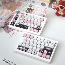 스플릿키보드 분할 앨리스배열키보드 기계식 인체공학 GMK70 그레이우드 V3, 애쉬우드 V3, GMK70 화이트+무스 키캡