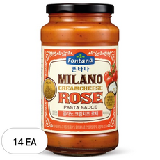 폰타나 밀라노 크림치즈 로제 파스타소스, 600g, 14개
