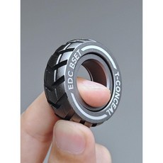 기계식 C절개 링 EDC 감압 라쳇 자이로스코프 남성용 트렌디 플레이 블랙, 18. 총색 탄피 휠+DIY