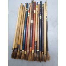 日本回流 狼毫狼兼毫小楷中楷毛筆 15支打包，純動物毛，無尼龍添加，一休園長城牌等，品相如圖, 1個, 參考詳情頁