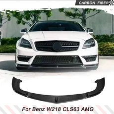 메르세데스벤츠 W218 CLS63 AMG 4도어 12-14 카본파이버 앞 범퍼 립 스플리터 바디 키트 호환, 기본선택