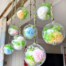 투명 아크릴 볼 플라스틱 개폐형 크리스마스 아크릴 투명 볼 원형 장식 인테리어 홈데코 디퓨저