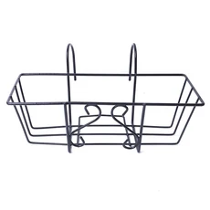 걸이 선반 바구니 후크 발코니 다육 식물 미니 냄비 홀더 난간, 01 Black