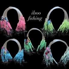 국산 야광 쭈꾸미 갑오징어 채비 20개, 1단 그린(20개)