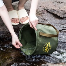 캠핑 설거지통 야영장 다용도 바스켓 워시 싱크백 캠핑망 설거지망 세척통 살림통, 설거지통20L 베이지