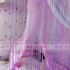 비즈발 문발 커튼 구슬 가림막 현관 가리개 구슬발, 플랫 실버 1x2 라이트 퍼플