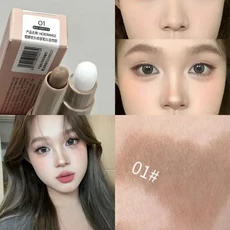 코섀도우 브론저 컨투어링 메이크업 펜 내추럴 그레이 브라운 3차원 페이스 매트 스틱 크림 브러쉬 포함, 01 01 Natural Brown, 01 01 Natural Brown