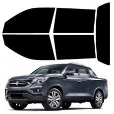 로톰 KGM 렉스턴 스포츠 (18-25) 측후면 썬팅필름, RTF-1S 25 (연함)