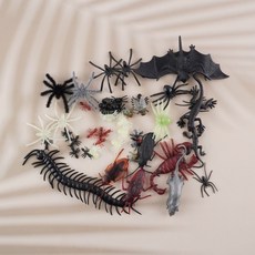 방탈출인테리어 박쥐장식 할로윈 벌레 거미 박쥐 공포 축제 파티 데코 모형 44개 세트 ujd+4058ec