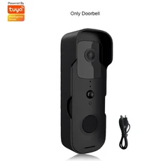 무선 비디오 초인종 방수 FHD 1080P 카메라 디지털 비주얼 인터콤 WIFI 도어 벨, 01 T30-B1, 03 미국 플러그