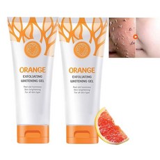 ZQTWJ 얼굴 각질 젤 오렌지 브라이트닝 젤 페이스 스크럽 건조 정상 지성 및 복합 피부를 위한 보습 스크럽 딥 클렌징 스무딩, 1개