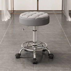 미용 보조의자 시술 스툴 헤어샵네일샵 카운터 진료실, 1개, 16 그레이 블랙 무소음 휠