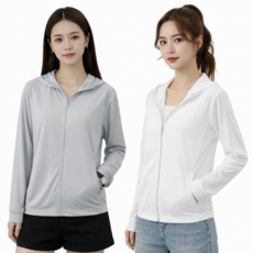 룸앤코지 여성 봄 기능성 후드집업 드라이 쿨링 자외선차단 바람막이 세트