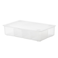 이케아GLIS 글리스 수납함+뚜껑 투명 34x21 cm - IK, One Color, 1개