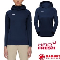 【MAMMUT 長毛象】送》女 抗風防臭彈性抗UV 連帽長袖排汗衣 Selun FL 登山長袖T恤 01430