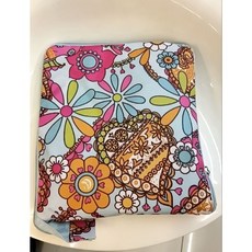 薇娜皮飾 摺疊旅行袋 小款, 1個, 藍花