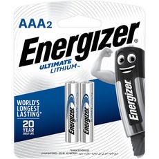 Energizer 勁量 L92 AAA 4號鋰電池, 1個, L92-AAA小(原廠吊卡裝.兩顆入)