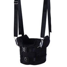 요추 견인 벨트 수평 스트레칭 슬링, 블랙 스트랩만