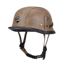 독일군 헬멧 오토바이 스냅백 헬맷 클래식바이크 반모 전천후 베레모 사계절 밝은검정 올블랙, 브라운