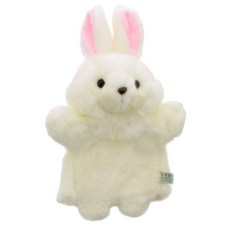 귀여운 판매 PUPPET COLLECTION NATURE & FARM 토끼 핸드 퍼펫 화이트, 1개