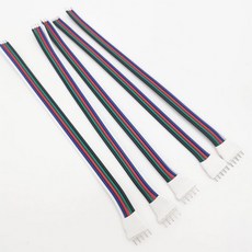 전기 커넥터 연결 스트립 5 6 5개/로트 4 5050 Led 핀 케이블 플러그 RGBCW 소켓 수 RGBW RGBCCT 조명, [02] 5Pin Connector, 2) 5Pin Connector