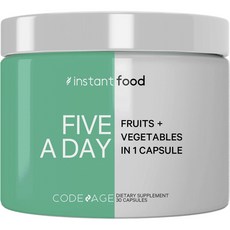 Codeage 即食食品 每日五份水果+蔬菜 1粒膠囊, 1個, 30錠