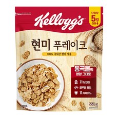 켈로그 담백한 현미 푸레이크 시리얼, 550g, 6개