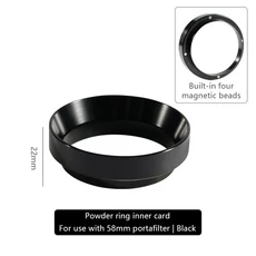 51MM 자기 커피 도징 링 알루미늄 에스프레소 Portafilter Barista 양조 Coffeeware, 06 KJ-FH01-58mmBlack