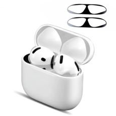 에어팟 프로3 호환 철가루 방지 스티커 4개입 1세트, 블랙