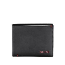 Guess 남성용 가죽지갑 블랙/화이트