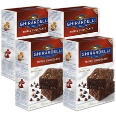 Ghirardelli 기라델리 트리플 초콜릿 브라우니 믹스 2.26kg, 4개