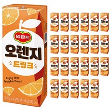 롯데 델몬트 오렌지 드링크 190mlx24개 롯데칠성음료 과즙음료 오렌지드링크 rds+628QH, 190ml, 24개