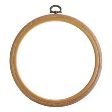 일본 끈버튼 무역(Nippon Chuko) 목재 느낌의 작은 프레임 원형 중간 외경 φ170mm 브라운 JP3 자수 자수용품 자수 프레임