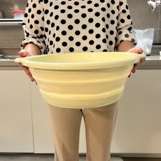 꿀이맘쓰리 접어서 보관 세수대야 대형 목욕다라이