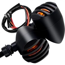 신델 LED 오토바이 방향지시등 2개 세트 범용 불릿 깜박이 헤리 데이비슨 야마하 R3 혼다 섀도우 크루저용 3선 후면 장착 신호등 키트 보버 바이크용