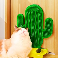 고양이 셀프그루밍 선인장 브러쉬 고양이빗 캣닢볼포함, 1개, R98560A(선인장