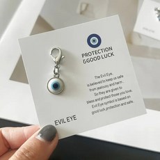 1pc 터키 블루 나쁜 운명의 악마의 눈 키 체인 여성용 장식 열쇠 고리 배낭 액세서리 선물