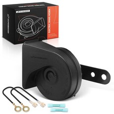 A-Premium Snail Horn 하이 범용 전기 혼 - 12V 110dB 대부분의 자동차 트럭 스쿠터 오토바이 및 특수 차량과 호환 80mm