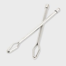 달자샵 바지 밑단 허리 고무줄 끈 끼우개, 2개, 실버