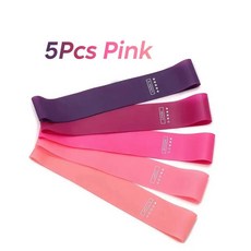 가슴운동기구 TPE 저항 밴드 피트니스 세트 고무 루프 근력 트레이닝 운동 기 요가 체육관 장비, 5Pcs Pink