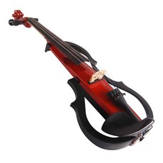 입문용 바이올린 전자 연습용 악기 무대 일렉트릭 일렉 초보자, 1개, 상세페이지 참고, 모델 B 버건디